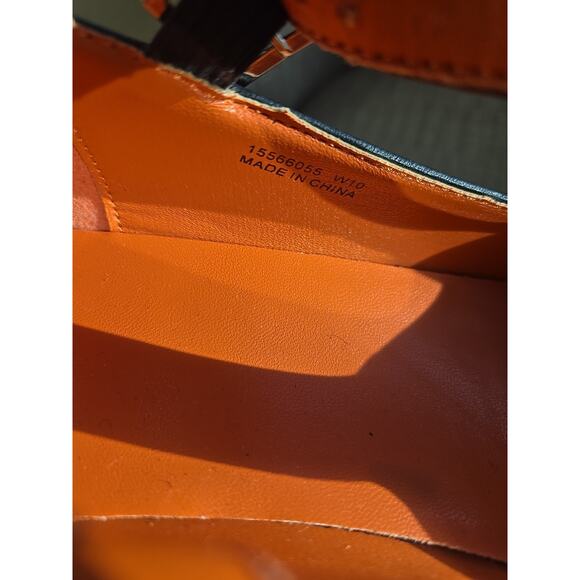 HOT TOPIC Pumpkin Platforms Shoes Jack O'Lantern Mary Jane Goth Platforms Sz 10 - Picture 5 of 5